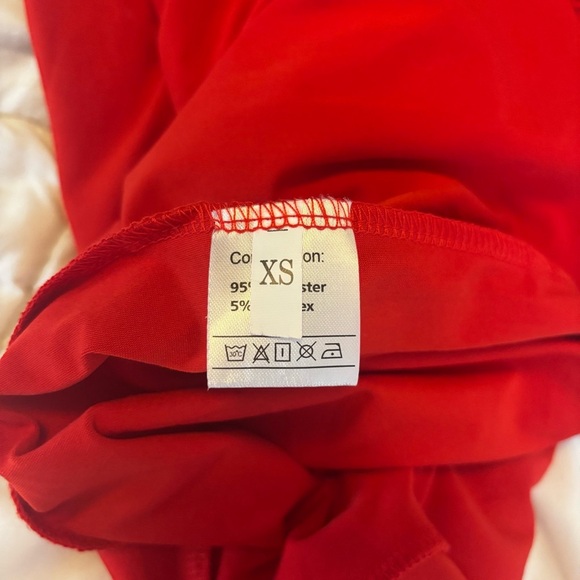 SHEIN Red Strapless Pleated Tiered Dress - Picture 10 of 16